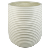 46cm x 40cm Mikos Extra Large Ridged Composite Planter – Stone Colour