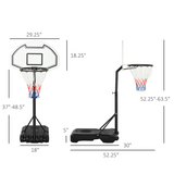 Kids Pool Basketball Hoop with Adjustable Height 37–48.5" & Weighted Base – Poolside Water Game