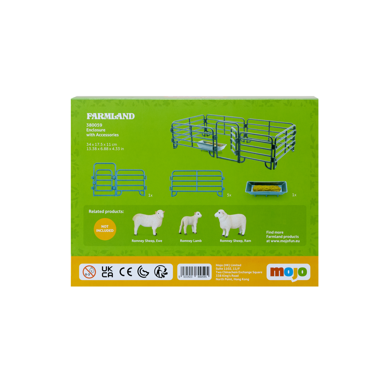 Mojo Farmland Enclosure Playset – Farm Animals Collection Toy