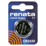 Renata CR2430 Lithium Watch Battery – Single Coin Cell Replacement Battery, 1 Piece