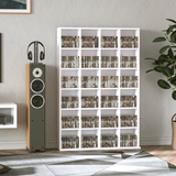HOMCOM 6-Tier Wooden DVD & CD Media Storage Shelf – Slim Display Bookcase