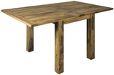 Artisan Furniture Solid Wood Granary Butterfly Extending Dining Table – Seats 2 to 6, Hand-Distressed Finish, Beige
