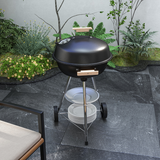 Outsunny Steel BBQ Grill with Porcelain Enamel Lid, Air Vents & Bottom Shelf – Wheeled Barbecue, 85cm High