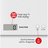 Salter Arc Electronic Kitchen Scale with 3kg Capacity, Add & Weigh Function & LCD Display – Compact Digital Food Scale, White