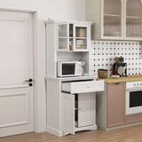 HOMCOM Kitchen Cupboard Storage Cabinet with Drawer, Doors & Adjustable Shelves – White