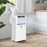HOMCOM 1080W Portable Air Conditioner with Remote Control, Sleep Mode & Wheels – 3-in-1 Cooling, White
