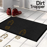 Dirt-Trapping Barrier Mat with Non-Slip Rubber Backing, 120 x 180 cm – Entrance Door Mat, Black