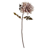 Leaf 55cm Artificial Dahlia Flower Stem with Silk Flowers and Wired Stem – Dusty Pink