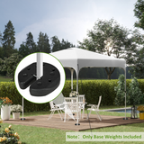 Outsunny Set of 4 Gazebo Weights with Reinforced Pins and Carry Belt, 12kg Total – Canopy Anchors, Black