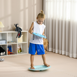 ZONEKIZ 2-in-1 Kids Balance Board with Ball Game – Wobble Board for Balance and Coordination, Blue