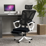 Vinsetto Ergonomic Office Chair with Adjustable Headrest, Lumbar Support & Retractable Footrest