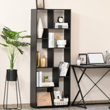 HOMCOM 178cm 8-Shelf Bookcase with Melamine Surface and Anti-Tipping Design – Multipurpose Storage, Black