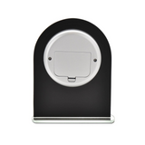 Widdop Wm Black & Clear Arched Mantel Clock