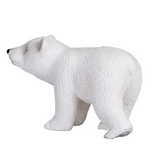 MojoFun Polar Bear Cub Walking Toy Figurine – Realistic Arctic Animal Model