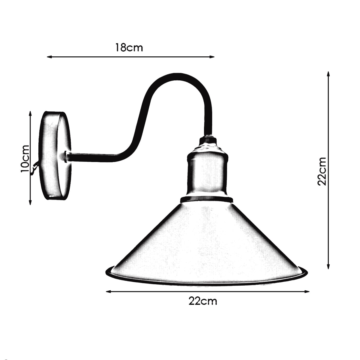 Retro Industrial Yellow Wall Sconce