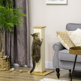 PawHut 80cm Cat Scratching Post with Sisal Rope & Toy Ball – Indoor Cat Scratcher, White