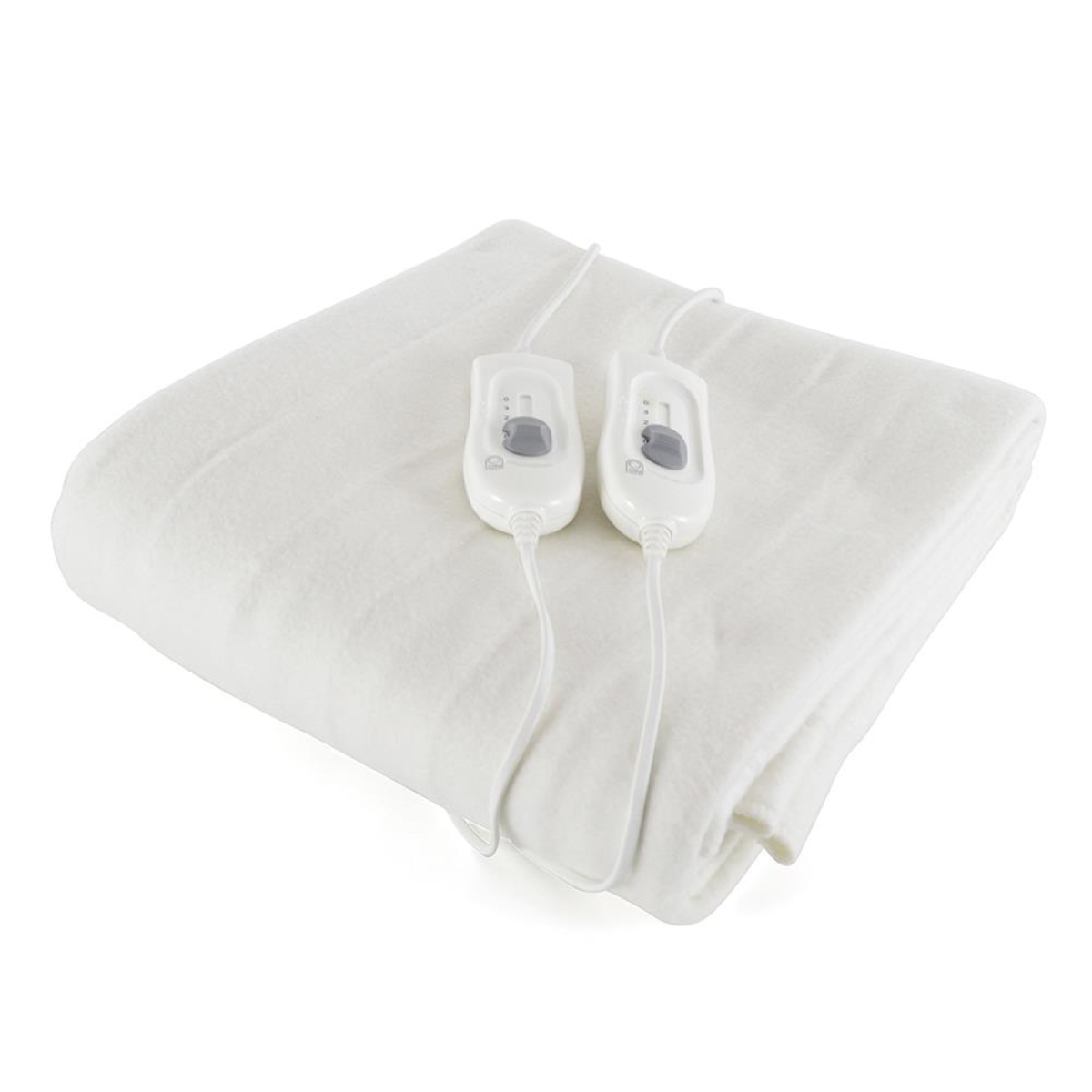 Staywarm Superior Double Electric Under Blanket with 3 Heat Settings & Overheat Protection – White