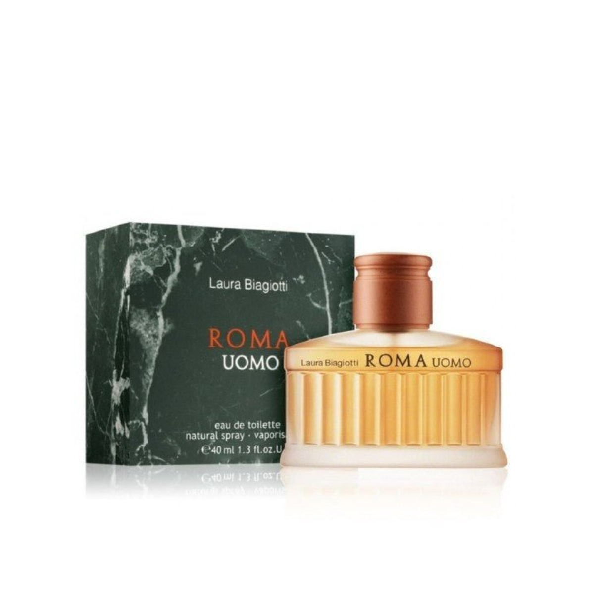 Laura Biagiotti Roma Uomo Eau de Toilette Spray 40ml – Fresh & Citrus, Woody Fragrance for Men