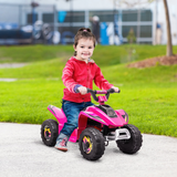 HOMCOM 6V Kids Electric Ride-On Car with Big Wheels – Forward & Reverse Toddler Toy Car for 18-36 Months, Pink