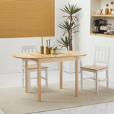HOMCOM Expandable Pinewood Drop Leaf Dining Table for 4–6 – Natural Finish