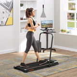 HOMCOM Foldable Walking Treadmill with LED Display & Bluetooth – Compact Home Aerobic Exercise Machine