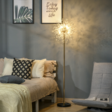 HOMCOM Modern Dandelion Floor Lamp with 8 G9 Lights – Sculptural Statement Lighting for Bedrooms & Lounges