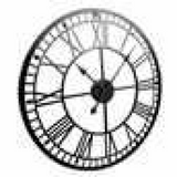 Double Edge Large Metal Wall Clock, 60cm – Vintage Open Back Skeleton Clock with Metal Numerals