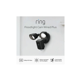 Ring Floodlight Cam Wired Plus Outdoor Security Camera, 1080p HD with Motion-Activated LED Lights – Black