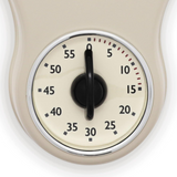 Acctim Kitchen Time 20cm Timer Quartz Retro Style Domed Glass Lens Cream Wall Clock