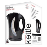 Kitchen Perfected 1.7L Cordless Kettle E1524BK – 2kW Fast Boil, Black