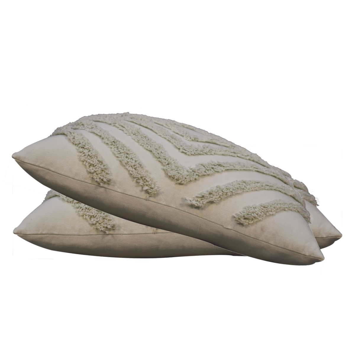 Artisan Furniture Tacy Bohemian Cotton Cushion Set of 2 – Diamond Woven Design with Tassels, Sage Green