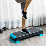 HOMCOM Aerobic Step with 3 Adjustable Heights (10/15/20cm) & Anti-Slip Surface – Home & Office Exercise Stepper