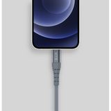 WYEFLOW 8-Pin Fast Charging & Data Cable with Knit Braid Wire and Aluminium Plug – 1m, Grey