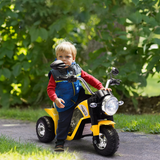HOMCOM 6V Kids Electric Motorcycle Ride-On with Headlights & Horn – Battery Toy for 18-36 Months, Yellow