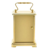 Wm.Widdop Carriage Clock with Two-Tone Gilt Dial, Roman Numerals & Quartz Movement – Gold Finish Mantel Clock