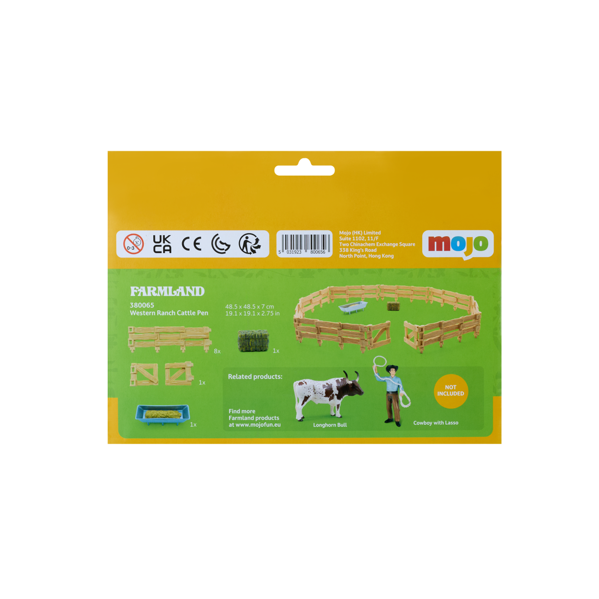 Mojo Western Ranch Cattle Pen Playset – Farm and Horses Accessory
