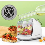 Progress Electric Mini Chopper, 150W with One Touch Operation & 350ml Bowl – Stainless Steel Blades, White