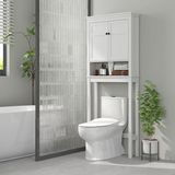 HOMCOM 3-Tier Over Toilet & Washing Machine Storage Unit – Freestanding Bathroom and Laundry Shelf