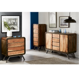 Aspen Large Hand-Crafted Sideboard with Cupboards & Drawers – Retro-Style Dining Room Storage
