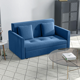 HOMCOM Blue Sofa Bed converted into double bed