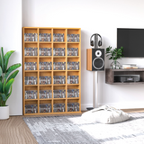 HOMCOM Beech CD & DVD Shelving Rack Unit – Holds up to 480 CDs, Media Storage Tower