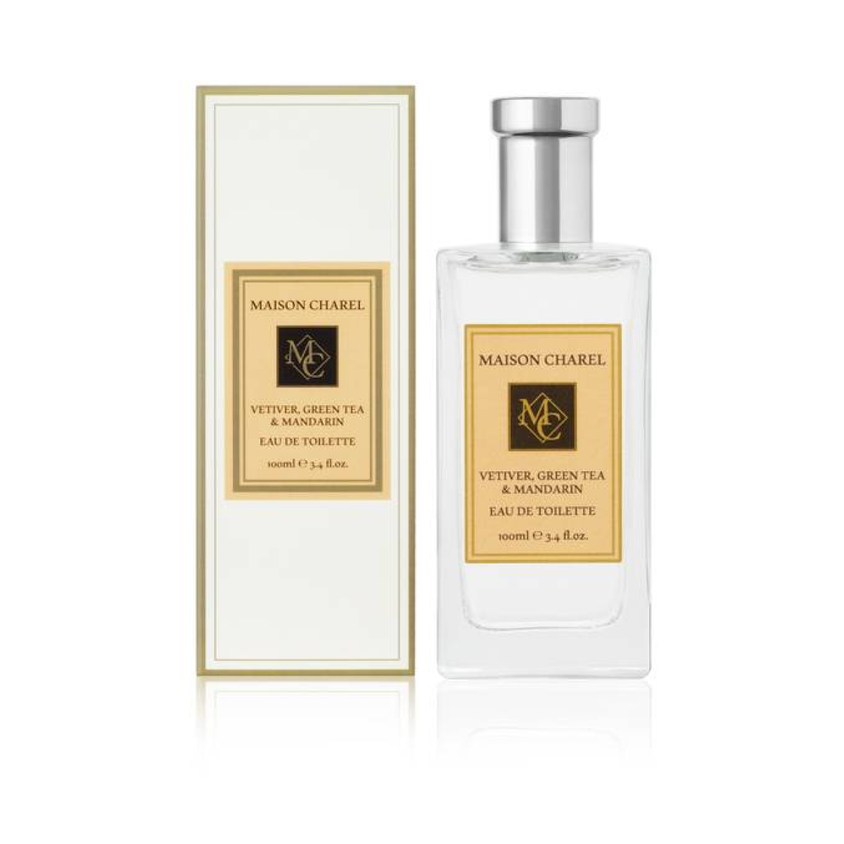 Maison Charel Vetiver, Mandarin & Green Tea Eau de Toilette 100ml – Fresh & Citrus, Woody Fragrance, Unisex