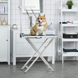 Adjustable Foldable Pet Grooming Arm with Clamp – Stainless Steel Dog Grooming Holder for Medium Dogs