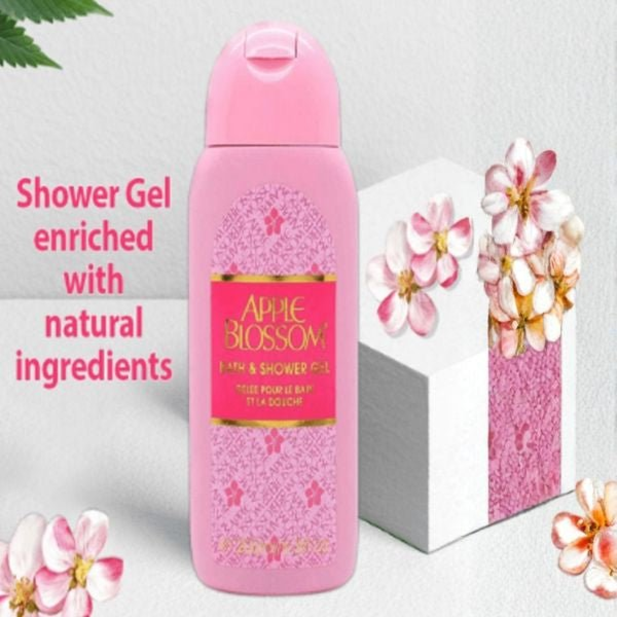 Apple Blossom Shower Gel 200ml – Foaming Cleansing Body Wash with Green Apple, Jasmine and Amber Scent