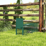Outsunny Single Door Humane Rat Trap Cage for Small Animals with Top Handle – Steel, Dark Green