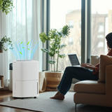 HOMCOM 20L/Day Dehumidifier with Continuous Drainage, 5L Tank, LED Display & Timer – Basements & Laundry Rooms