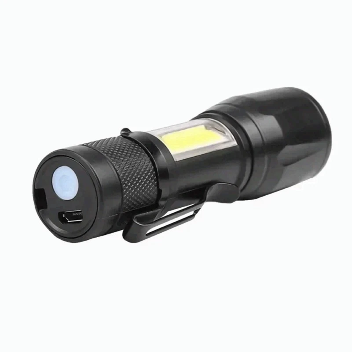 2 Pack USB Rechargeable LED Flashlights with Zoom & 3 Modes – Pocket Torch for Camping & Car Repair