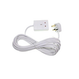 Daewoo 1 Gang 3m 13A Extension Lead – BS 1363/A Compliant, White
