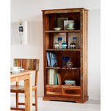 Coastal Large Bookcase in 100% Solid Reclaimed Wood – Rustic Hand-Finished Shelving for Living Room & Study