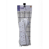 Eagle 4 Gang Extension Lead, 5 Metre 13A – UK Extension Socket for Home or Office, White